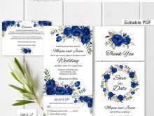 64 Standard Wedding Invitation Template Royal Blue For Free for Wedding Invitation Template Royal Blue