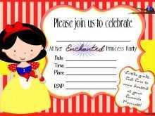 64 Visiting Snow White Birthday Invitation Template for Ms Word with Snow White Birthday Invitation Template