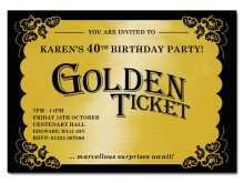 65 Adding Golden Ticket Birthday Invitation Template Photo for Golden Ticket Birthday Invitation Template