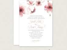 65 Blank Cherry Blossom Wedding Invitation Template For Free with Cherry Blossom Wedding Invitation Template