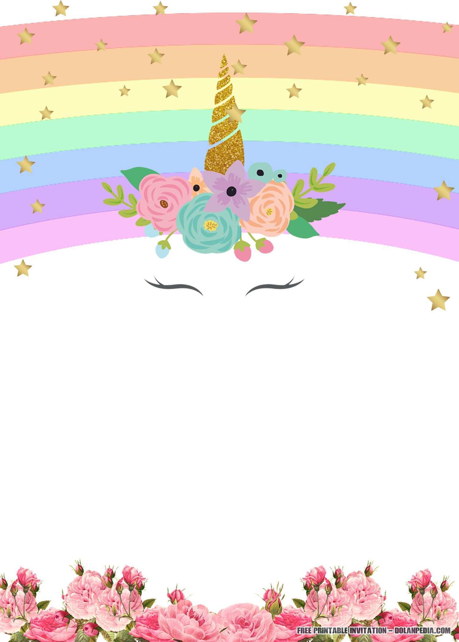 Free Unicorn Party Invitation Template