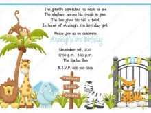 65 Creating Zoo Birthday Invitation Template in Word for Zoo Birthday Invitation Template