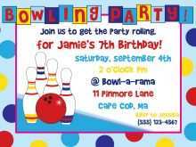 Party Invite Template Bowling