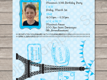 Passport Birthday Invitation Template Free