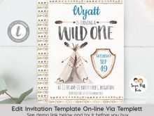 65 Format Birthday Invitation Templates Wild One in Photoshop with Birthday Invitation Templates Wild One