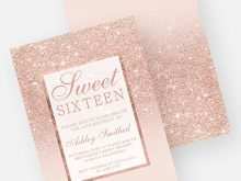 65 Format Rose Gold Birthday Invitation Template With Stunning Design with Rose Gold Birthday Invitation Template