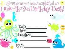 65 Format Under The Sea Birthday Invitation Template Free Layouts with Under The Sea Birthday Invitation Template Free