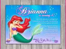 65 How To Create Little Mermaid Birthday Invitation Template Free Templates with Little Mermaid Birthday Invitation Template Free
