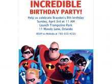 65 Printable Incredibles Birthday Invitation Template in Photoshop with Incredibles Birthday Invitation Template