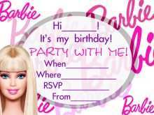 66 Adding Birthday Invitation Barbie Template For Free by Birthday Invitation Barbie Template