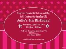 66 Customize Our Free American Girl Party Invitation Template Free With Stunning Design with American Girl Party Invitation Template Free