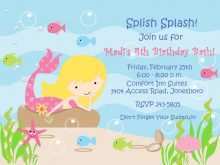 66 Printable Mermaid Birthday Invitation Template in Word for Mermaid Birthday Invitation Template