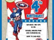 67 Free Captain America Birthday Invitation Template Formating by Captain America Birthday Invitation Template