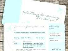 Wedding Invitation Ticket Template Free