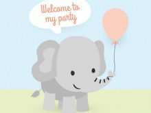 67 Report Birthday Invitation Elephant Template For Free with Birthday Invitation Elephant Template