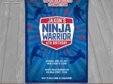 67 Report Ninja Warrior Birthday Party Invitation Template Free Templates with Ninja Warrior Birthday Party Invitation Template Free