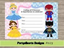 67 Standard Princess And Superhero Party Invitation Template for Ms Word by Princess And Superhero Party Invitation Template