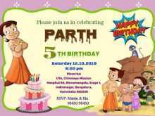 67 The Best Birthday Invitation Template Chota Bheem in Photoshop for Birthday Invitation Template Chota Bheem