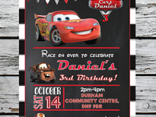 Lightning Mcqueen Party Invitation Template