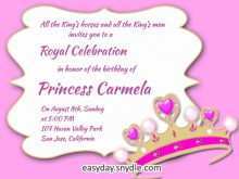 68 Creative Birthday Invitation Template Princess For Free for Birthday Invitation Template Princess