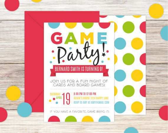 68 Free Printable Game Night Party Invitation Template Maker For Game Night Party Invitation Template Cards Design Templates