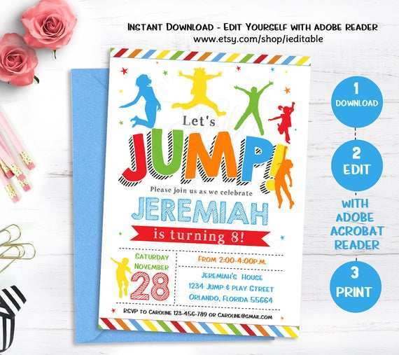 68 Free Printable Jump Birthday Invitation Template Formating by Jump Birthday Invitation Template