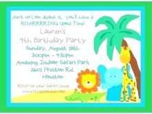 68 The Best Zoo Party Invitation Template Templates by Zoo Party Invitation Template