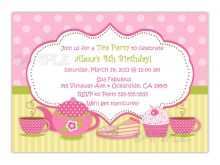 Afternoon Tea Party Invitation Template