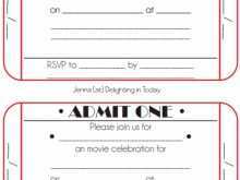 69 Creative Blank Movie Ticket Invitation Template For Free for Blank Movie Ticket Invitation Template