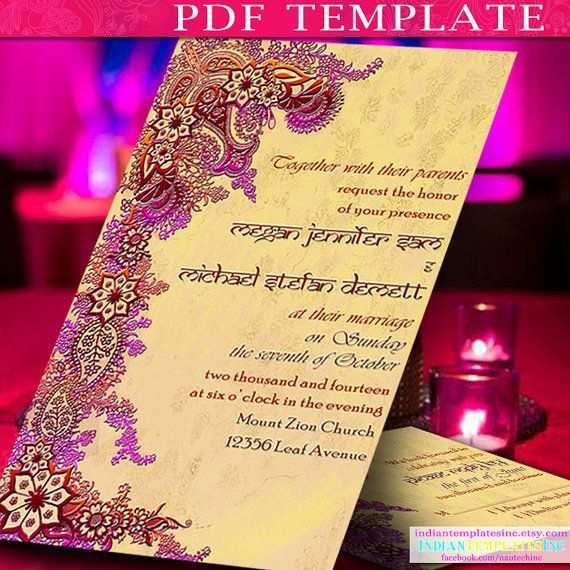 69 Free Wedding Invitation Template Indian in Word by Wedding Invitation Template Indian