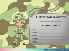 69 Printable Army Birthday Invitation Template Layouts with Army Birthday Invitation Template