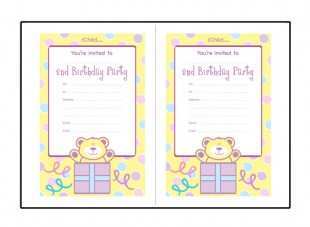 70 Create 2 Year Old Birthday Invitation Template Formating for 2 Year Old Birthday Invitation Template