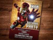 70 Create Iron Man Birthday Invitation Template Maker for Iron Man Birthday Invitation Template