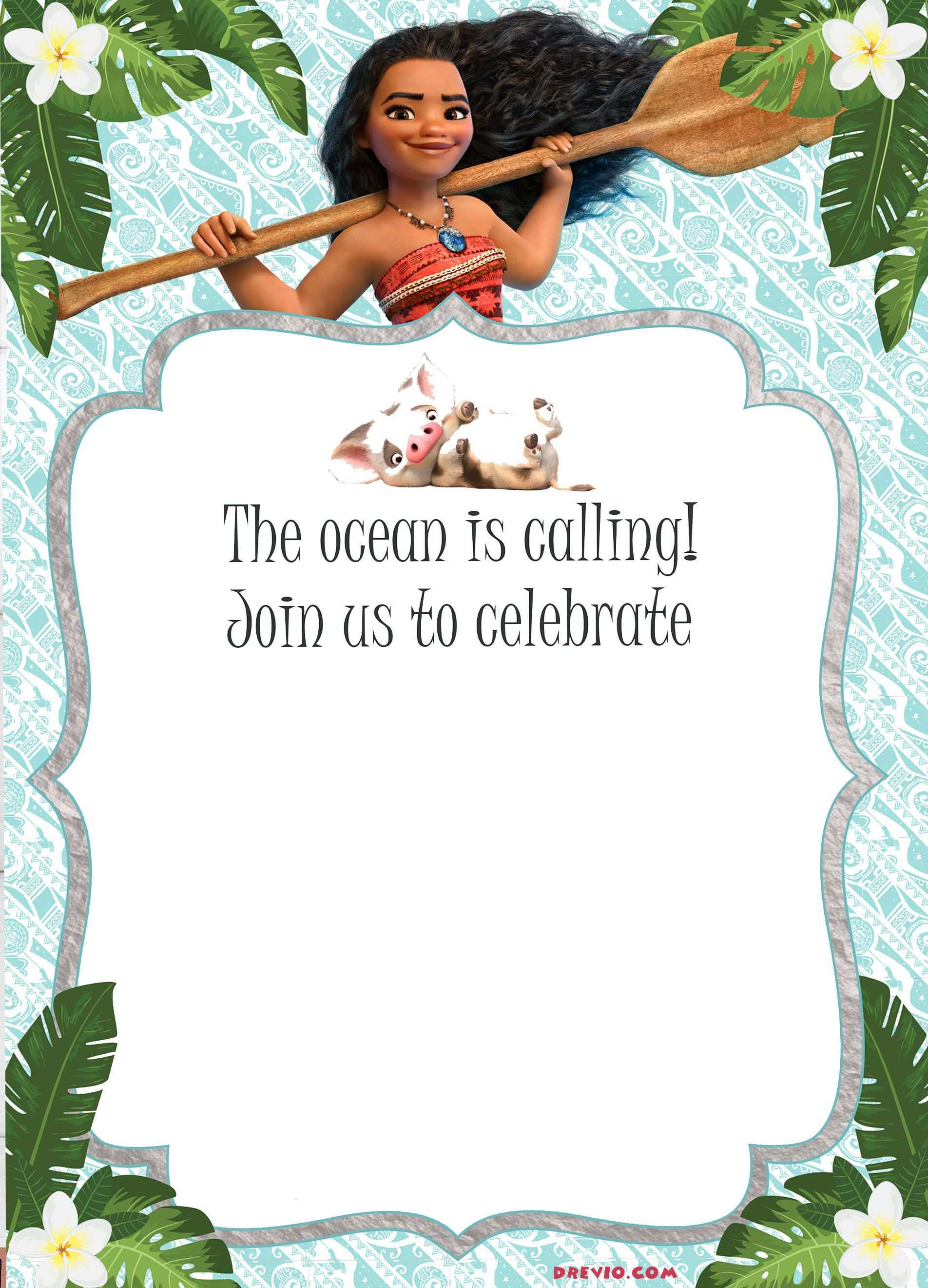 70 Create Moana Birthday Invitation Template in Photoshop by Moana Birthday Invitation Template