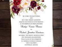 Wedding Invitation Template Burgundy