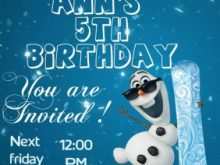 70 Customize Olaf Birthday Invitation Template Download with Olaf Birthday Invitation Template