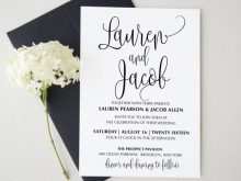70 Report Simple Wedding Invitation Template For Free by Simple Wedding Invitation Template