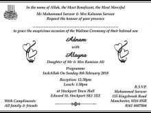 71 Blank Muslim Wedding Invitation Template Layouts with Muslim Wedding Invitation Template