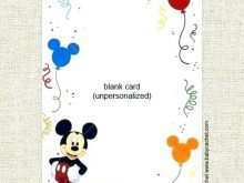 71 Create Mickey Mouse Invitation Card Blank Template For Free with Mickey Mouse Invitation Card Blank Template