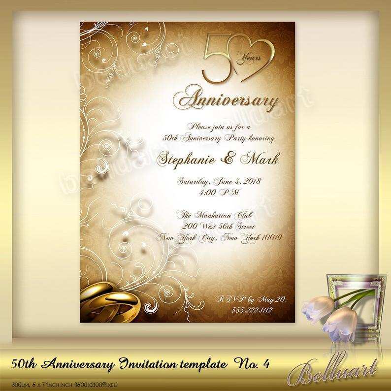71 Customize Our Free Golden Wedding Invitation Template In Photoshop With Golden Wedding Invitation Template Cards Design Templates