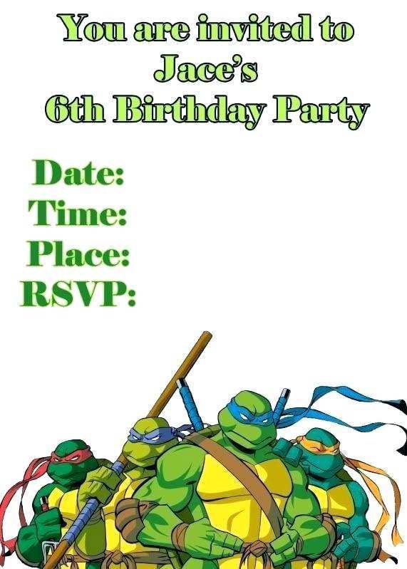71 Format Ninja Turtle Party Invitation Template Free Photo By Ninja Turtle Party Invitation Template Free Cards Design Templates