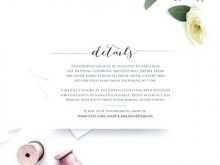 Wedding Invitation Information Insert Template