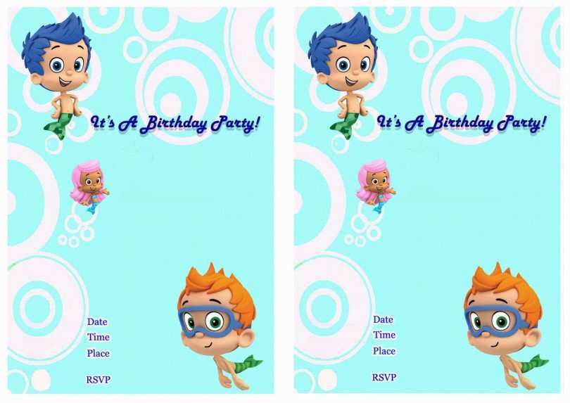 71 How To Create Bubble Guppies Blank Invitation Template Layouts for Bubble Guppies Blank Invitation Template