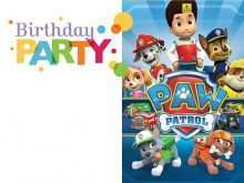 71 Online Paw Patrol Birthday Invitation Template Free for Ms Word with Paw Patrol Birthday Invitation Template Free