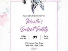 71 Printable Example Of Invitation Card For Debut Maker for Example Of Invitation Card For Debut