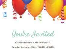 71 Standard Birthday Invitation Template Balloons in Photoshop with Birthday Invitation Template Balloons
