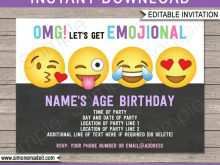 71 Standard Emoji Birthday Party Invitation Template Free Formating for Emoji Birthday Party Invitation Template Free