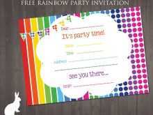 72 Printable Birthday Invitation Template Rainbow For Free with Birthday Invitation Template Rainbow