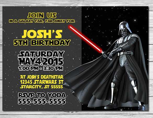 72 Report Birthday Invitation Template Star Wars in Photoshop with Birthday Invitation Template Star Wars
