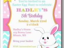 Bunny Birthday Invitation Template Free